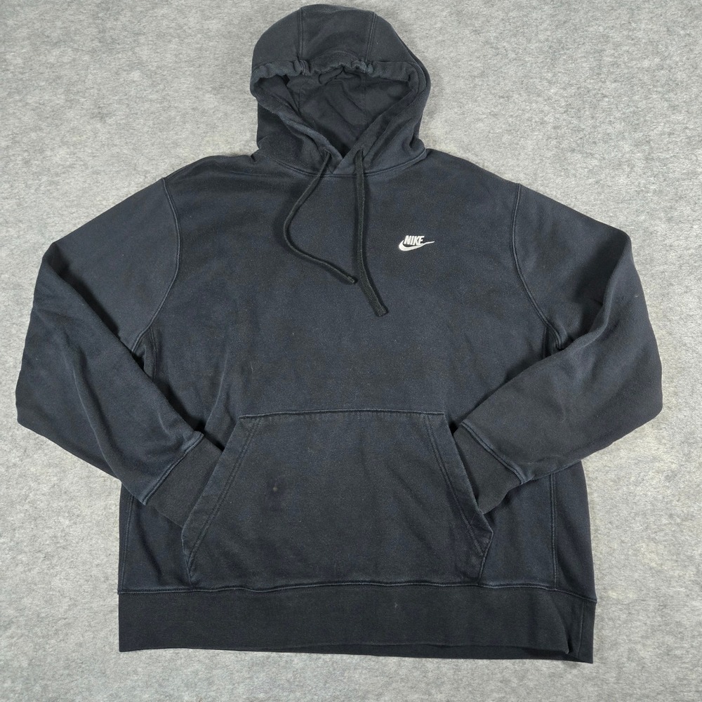 Nike Mens Black Sportswear Club Fleece Pullover Hoodie XL